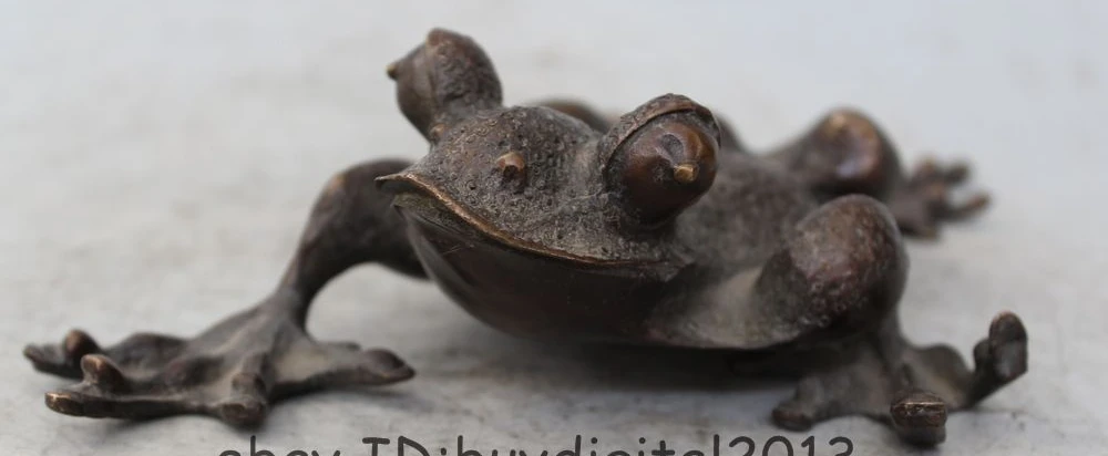 10 &quotКитайский фэн шуй бронзовое медное зло счастливый богатство лягушка bullfrog