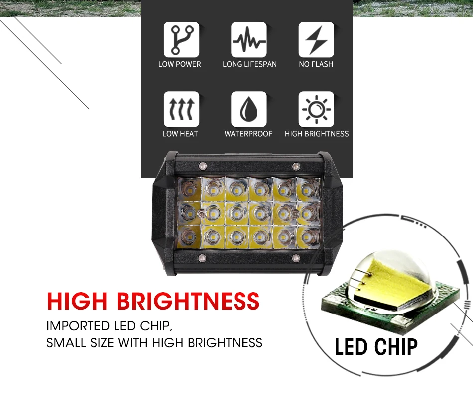 Hlxg 2pcs 54 W прожектор работает светодиодная подсветка для машины, лодки, мотоцикла Автомобильные противотуманные Автомобильные фары для Jeep Ford Kia внедорожный внедорожник 4X4 12 V