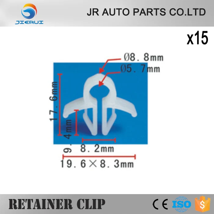 

15pcs Wire Cable Loom Routing Harness Nylon 6mm Clip Retainer 90654SA4003 For Honda / Civic