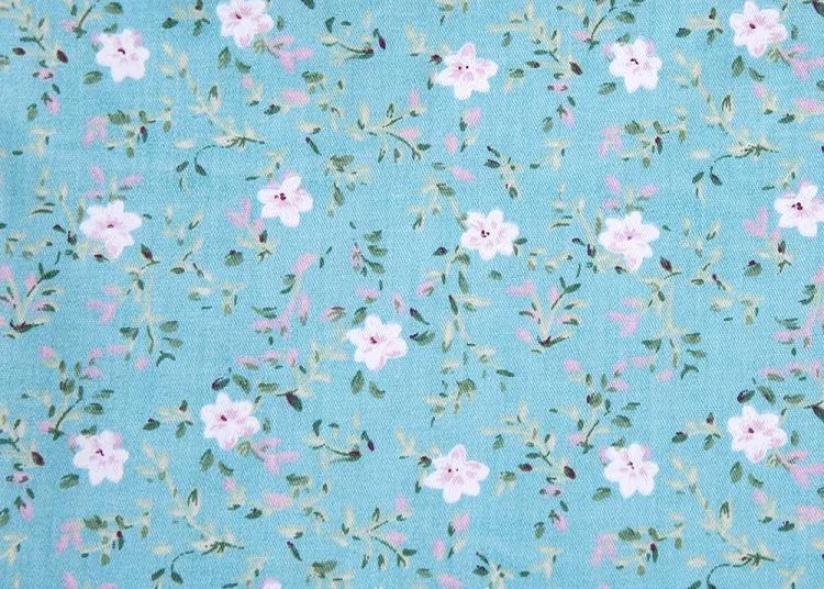 Новинка высокое качество (50х160см) синяя Цветочная хлопковая ткань сделай сам