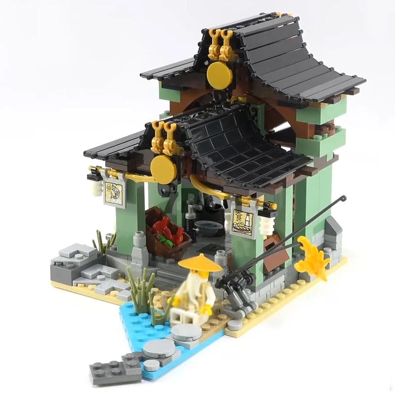 70751 06022 Совместимость Конструкторы Ninjago рисунок храм Airjitzu модель здания