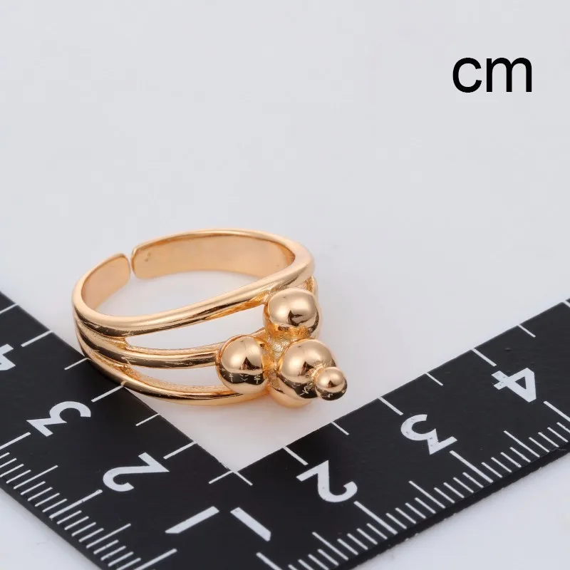 Регулируемые кольца для женщин и мужчин круглые 3D шарики в африканском стиле