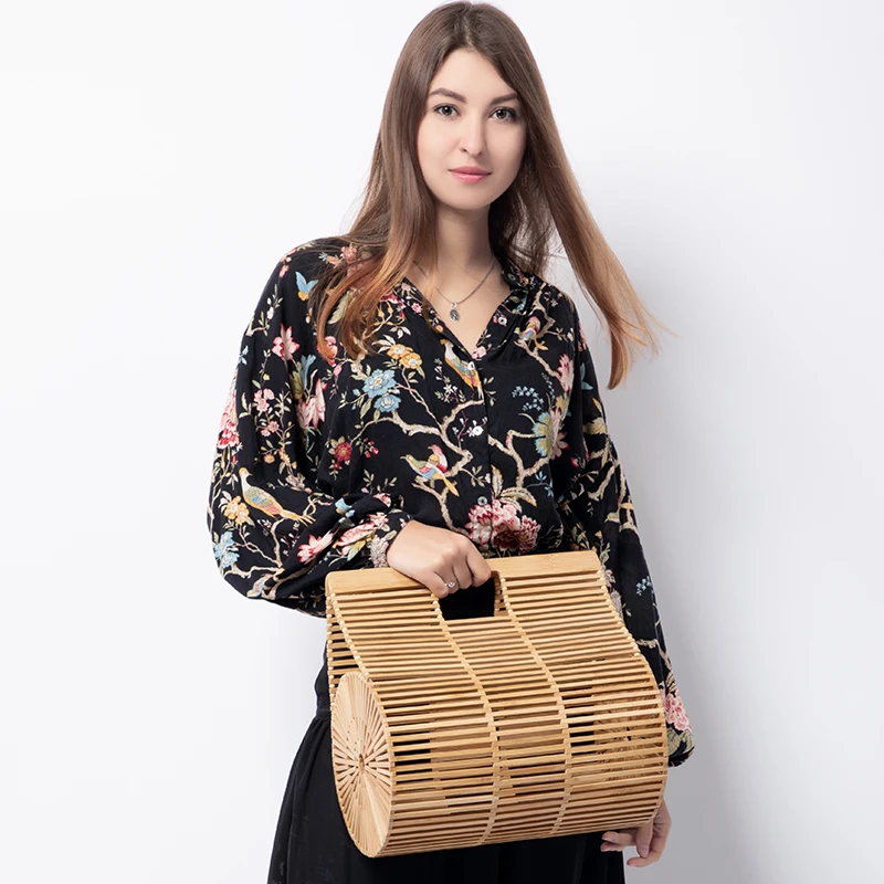 Realer женские сумки Бамбуковая верхняя сумка с ручкой для дам 2020 Летняя Пляжная