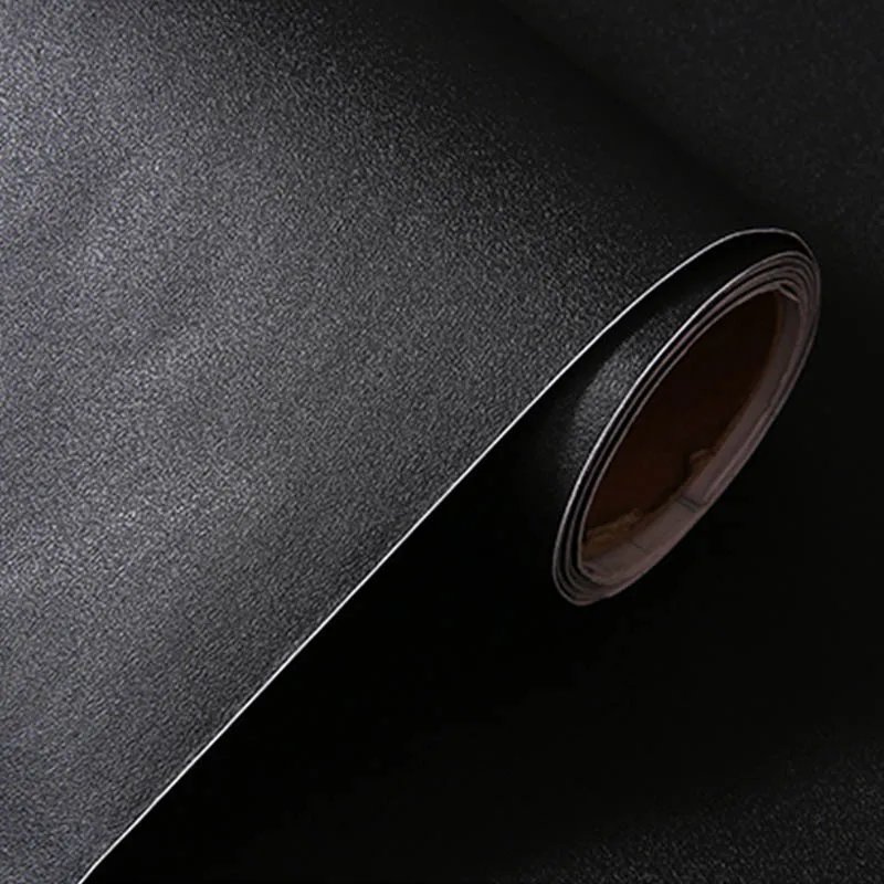 Matte Black Глянцевый белый DIY декоративная пленка матовая самоклеющиеся обои кухонный шкаф старый ремонт мебели водонепроницаемые наклейки - Цвет: Matte Black