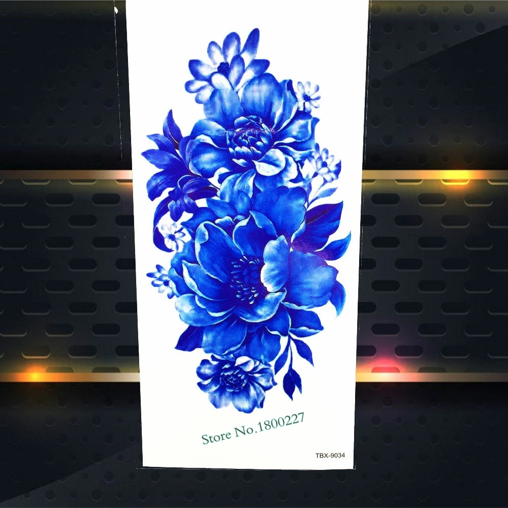 1 шт. лоза розы хна Временные татуировки наклейки для женщин Летний стиль