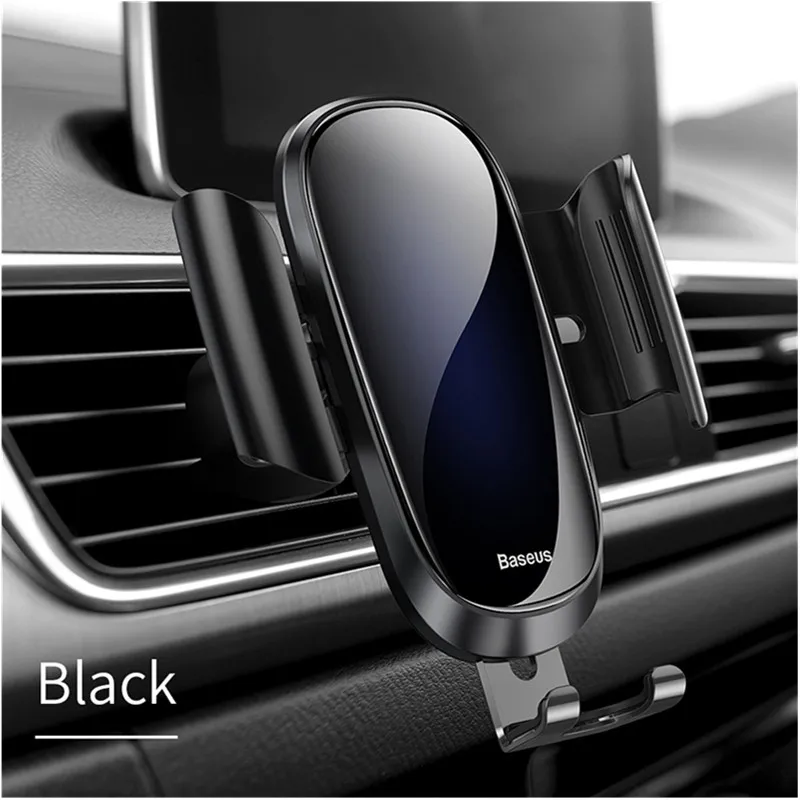 Phone Holder Black Baseus, универсальный автомобильный держатель для телефона для iPhone X, 8, 7, 6, samsung, S9, автомобильный держатель для телефона на вентиляционное отверстие, подставка, держатель для смартфона - Цвет: Phone Holder Black
