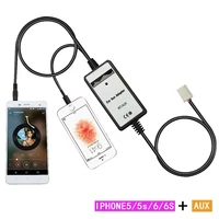 car cd mp3 adapter 3 5mm cable auxiliar for iphone charger car aux adapter for toyota avenis corolla venza vitz yaris rav4 qx192