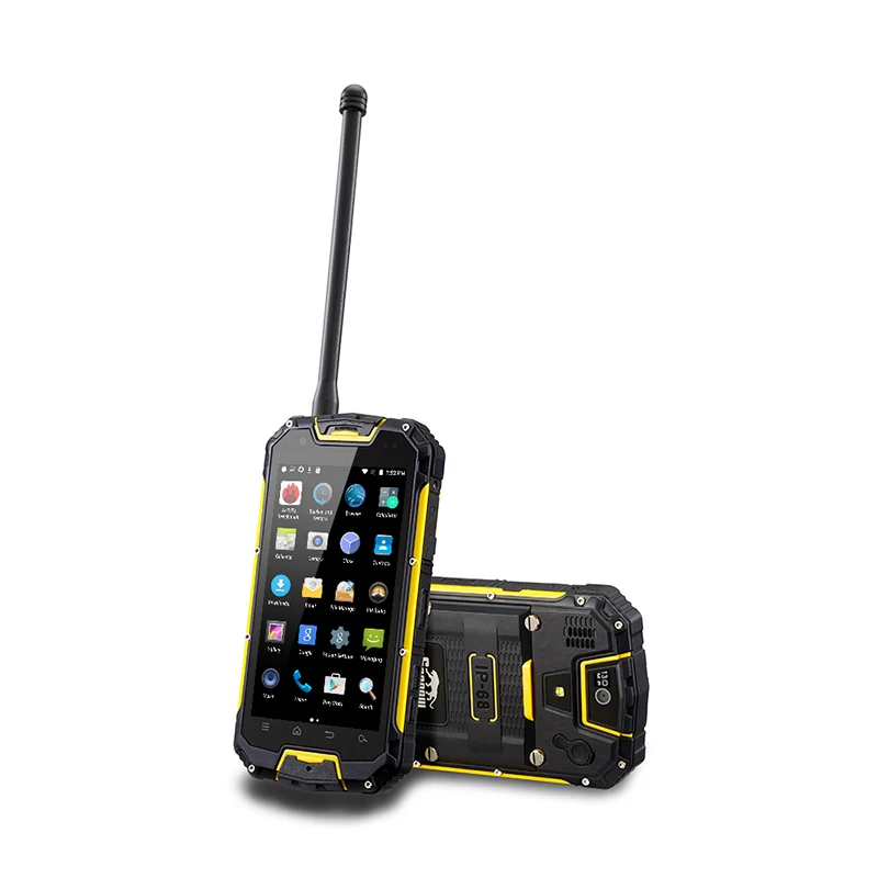 Snopow M5P мобильный телефон IP68 Водонепроницаемый MTK6735 четырехъядерный смартфон UHF рация 2 ГБ + 16 Гб NFC QHD сенсорный