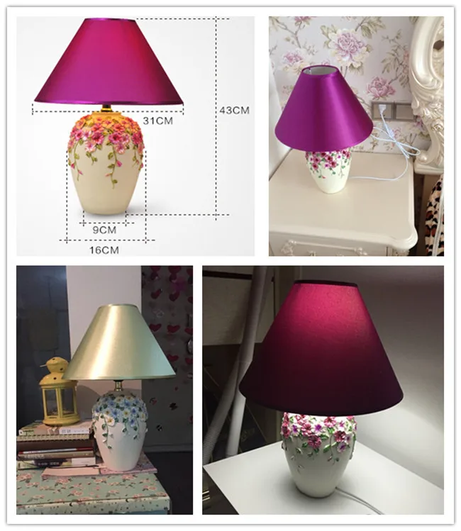 Современный Резной Цветок анютины глазки настольная лампа для спальни модный