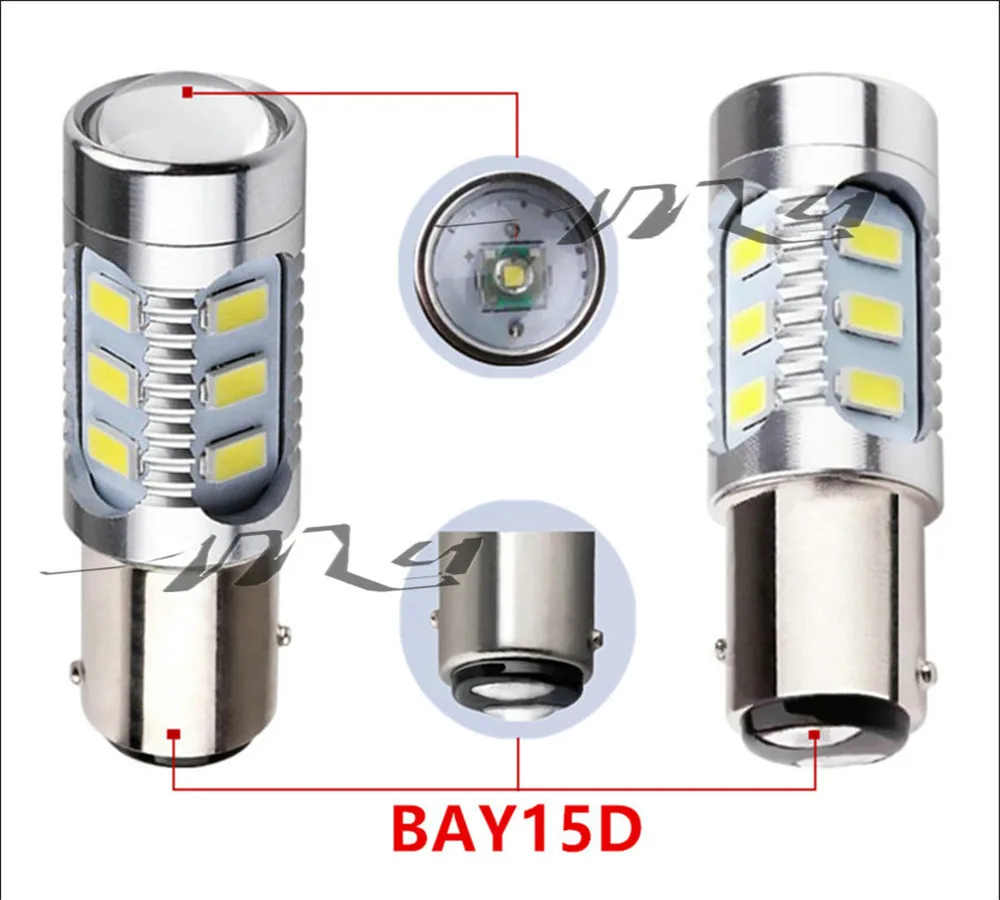 1157 12 5630 SMD BAY15D светодиодная лампа высокой мощности 21/5 Вт светодиодные