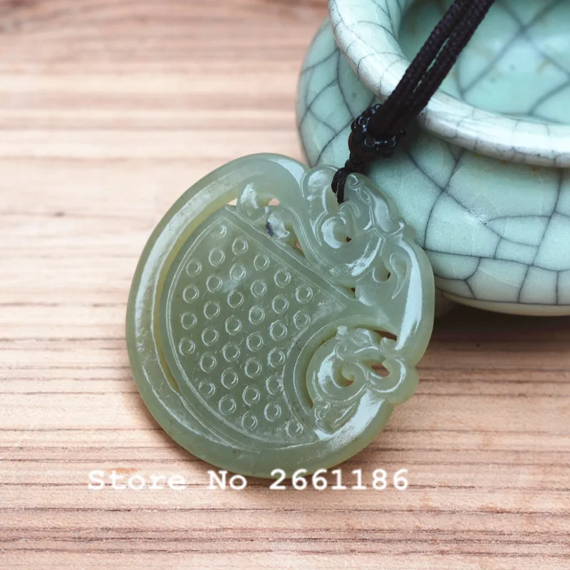 Подвеска из натурального хэтяньского нефрита резная 3d-подвеска ожерелье подарок