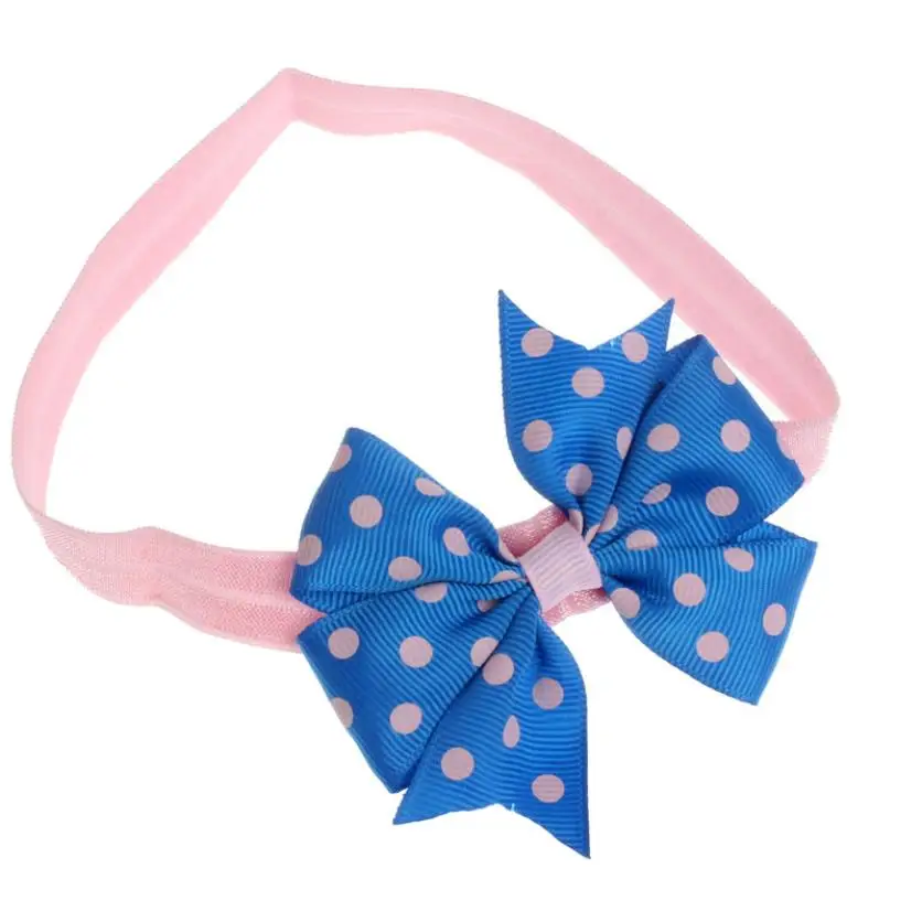 baby headband 10 pcs bow dot kids elastic hair bands infant girl accessories headbands faixa de cabelo great | Детская одежда и