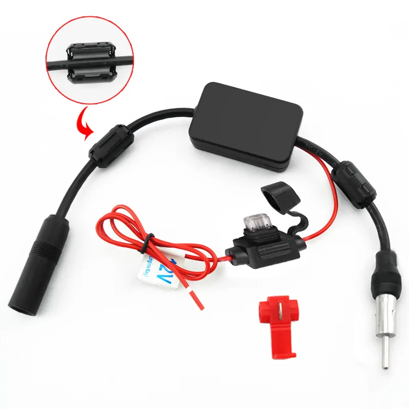 

Universal Car FM-AM Radio Aerials Antenna Signal Amplifier Booster Anti-interference Metal Radio Auto FM Automobile Parts GRA002