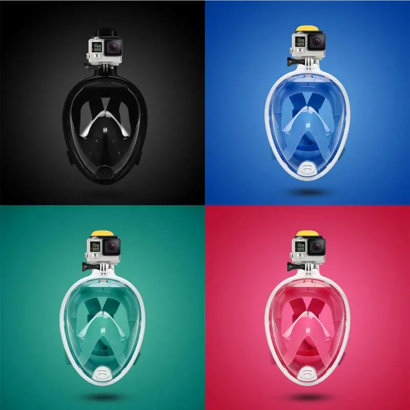 Горячая Распродажа, маска для подводного плавания для камеры GoPro, маска для подводного плавания, анти-туман, маска для подводного плавания, маска для подводного плавания с противоскользящим кольцом, трубка