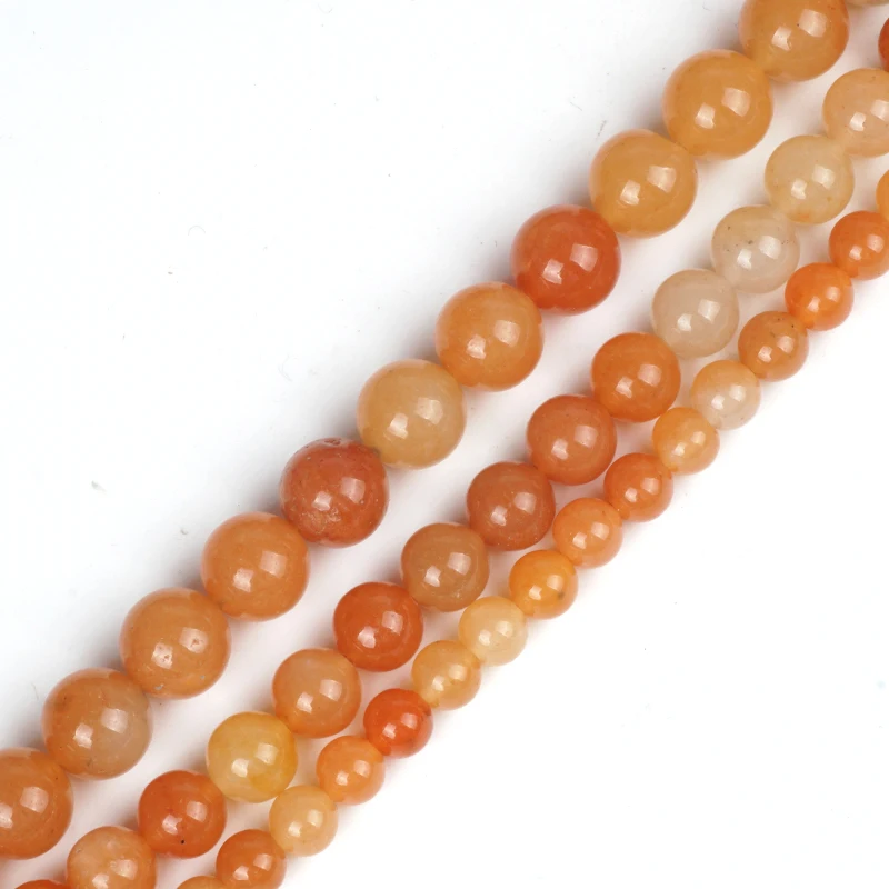 Бусины из натурального камня красные желтые свободные бусины размер выбора для