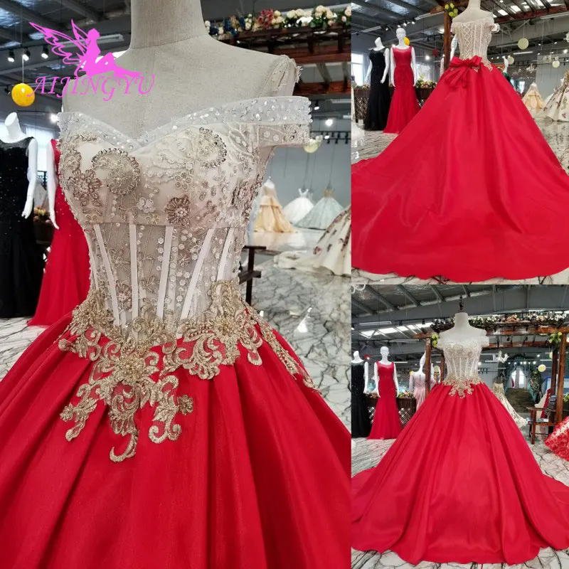 AIJINGYU Short Bride Dress China Western Bridal Gowns Plus Size USA Marriage Queen Sexy Women Front Gown Wed To Be Dresses | Свадьбы и