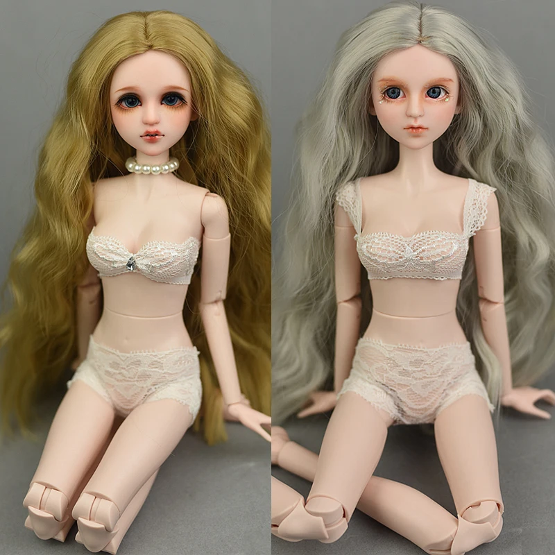 2 комплекта белых кружевных топов и подтяжек нижнее белье для 1/4 BJD SD Xinyi 45 50 см