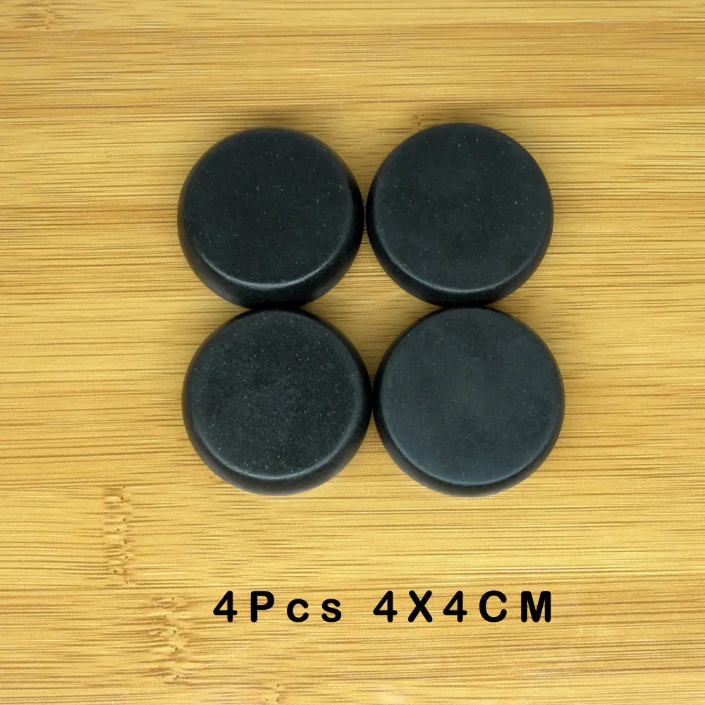 4pcs 4x4cm Горячий камень, массажный набор, снимает стресс, боль в спине, забота о здоровье, акупрессура, лава, базальтовые камни для здоровья, спа-рок - Цвет: 4pcs 4x4cm