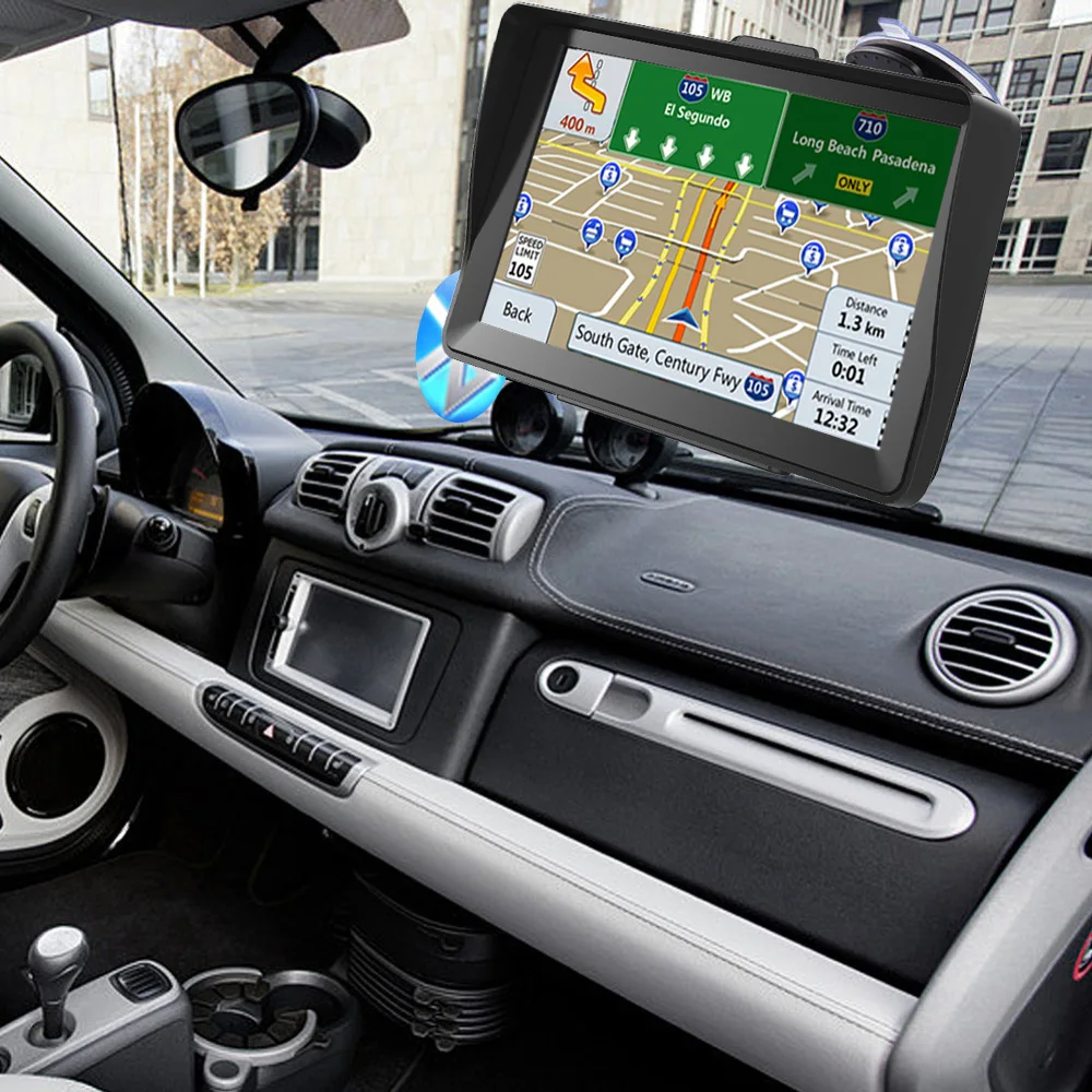 Автомобильный GPS навигатор 7-дюймовый HD ЖК-экран FM Bluetooth спутниковый голосовой