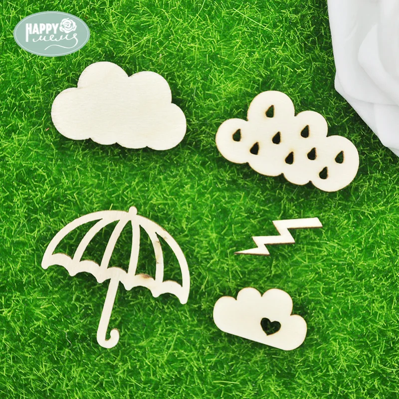 Happymems освещение деревянные формы Cloud Thunder украшения для скрапбукинга сделай сам