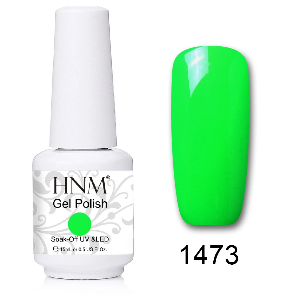 1473 HNM 15 мл уф-гель для ногтей светильник чистый блеск цвета замочить от краски эмаль тиснение лак гель-лак гибрид для гель-лака - Цвет: 1473