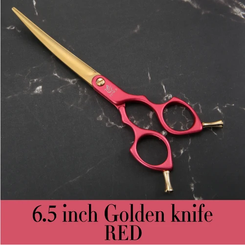 6.5 GK red Fenice профессиональные красочные 6,5 дюймов изогнутые ножницы для стрижки домашних животных ножницы для собак кошек - Цвет: 6.5 GK red