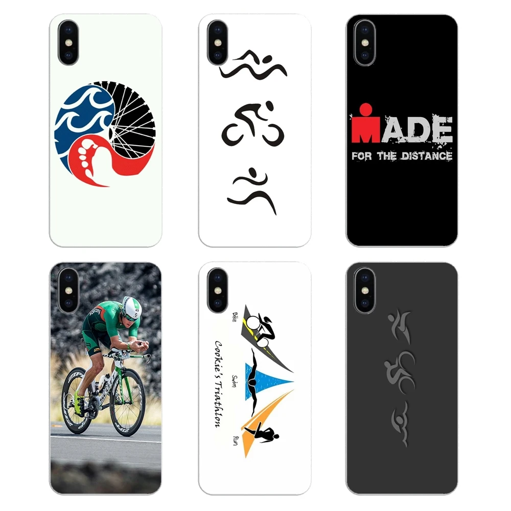 For Huawei Honor 8 8C 8X 9 10 7A 7C Mate 20 Lite Pro P Smart Plus Silicone Phone Shell Cover Item Triathlon Ironman Art Print |