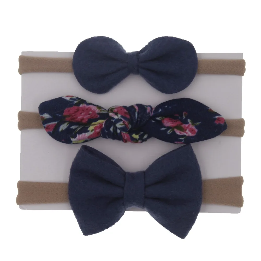 2019 new 3Pcs/set baby Elastic bowknot headband Headbands Girls Bow Hairband girl accessories photography | Детская одежда и обувь