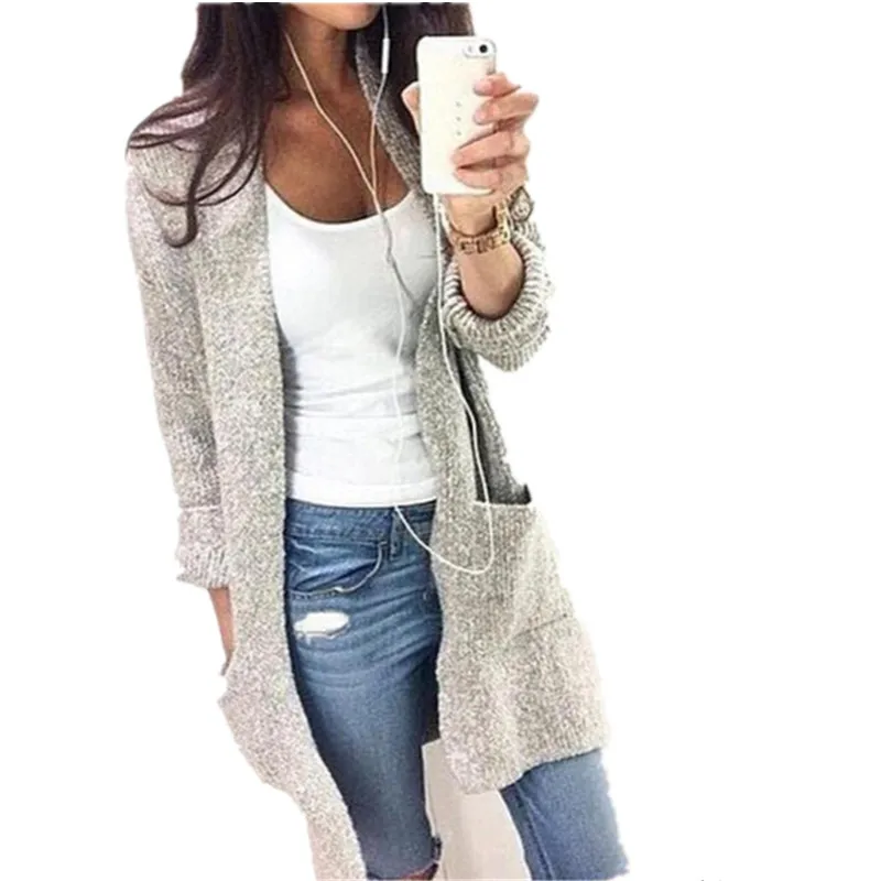 New Fashion Women Casual Knitted Sweater Long Sleeve Coat Jacket Outwear Tops Cardigan Female |