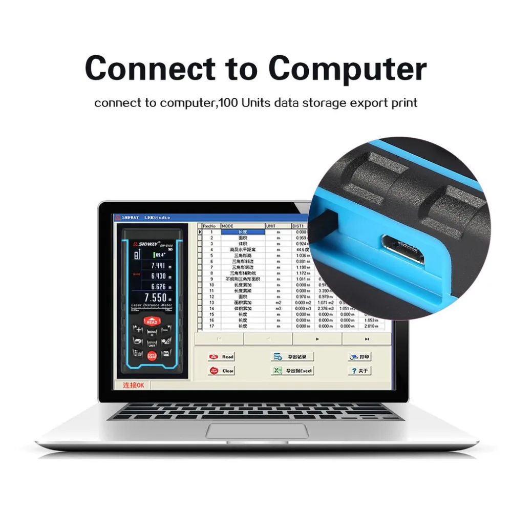 SNDWAY SW S100 100 м ручной лазерный измеритель расстояния дальномер trena Лазерная Лента