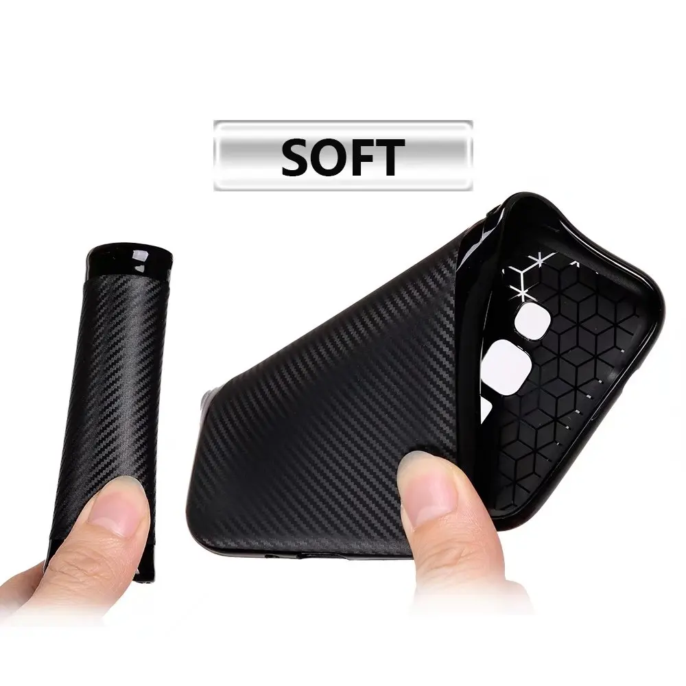 UPaitou Soft Carbon Fiber Flexible Silicone Case for Samsung Galaxy J1 2016 TPU j1 6/J120F/J120H Cover |