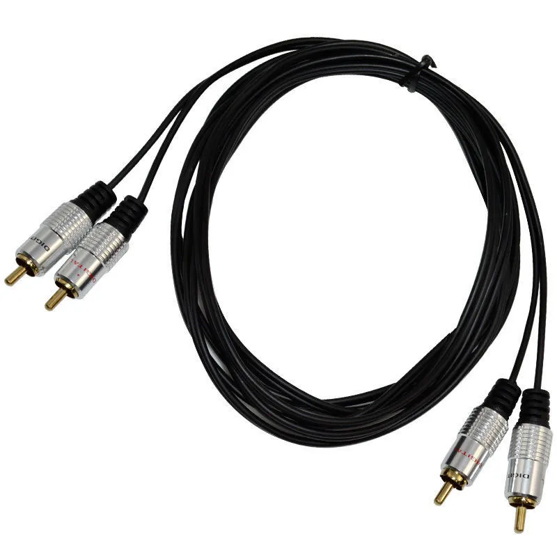20 м алюминиевый двойной лотос линия 2RCA Красный Белый линии два аудио кабель