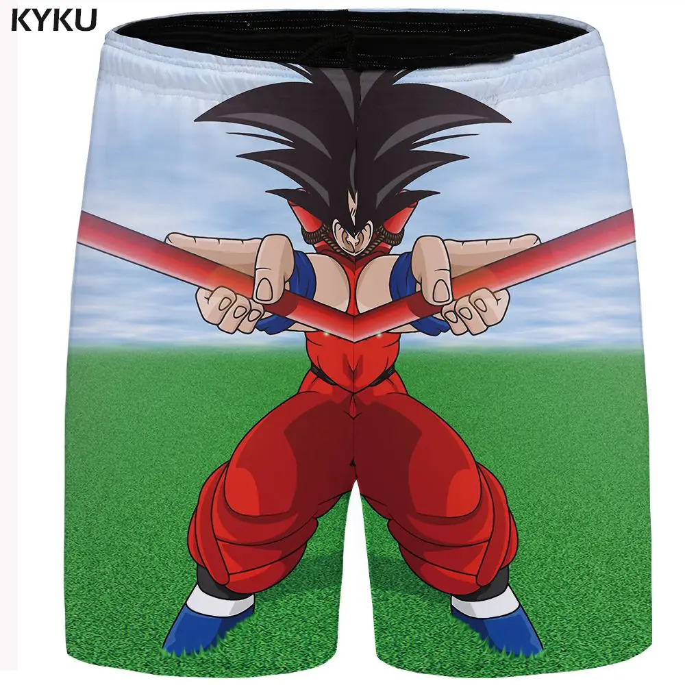 Mens Shorts 07 KYKU Dragon Ball короткие мужчины забавные повседневные шорты Гоку 3d короткие Гавайи пляжные шорты желтый мужские шорты лето большой размер - Цвет: Mens Shorts 07