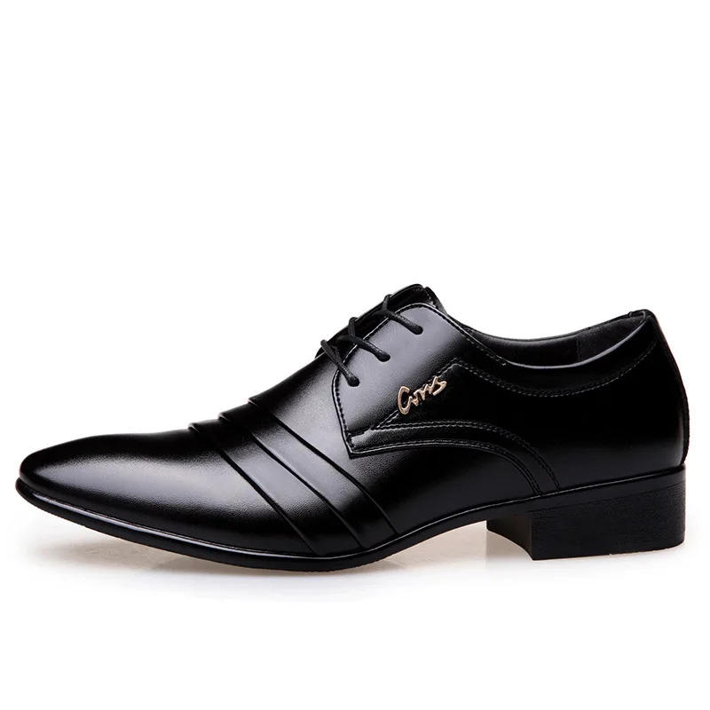 

Fashionable luxury totem and metal decoration large size business casual shoes men's pointed dress shoes with British shoes