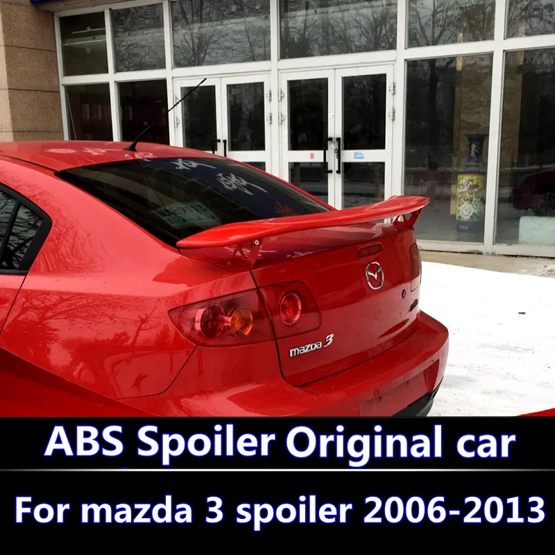Для Mazda 3 2006 2007 2008 2009 2010 2011 2012 2013 спойлер высокого качества ABS Материал заднее крыло