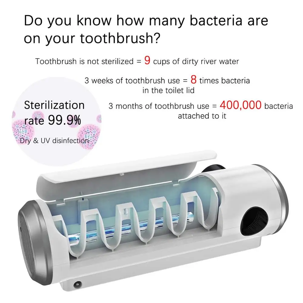 Антибактериальный автоматический диспенсер для зубной пасты 2 в 1 с