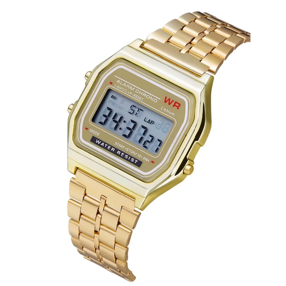 Ультратонкие спортивные детские электронные часы F91w, многофункциональные светящиеся часы-будильник со стальным ремешком, студенческие часы для мальчиков и девочек