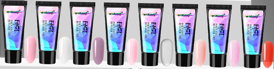 WiRinef 24 Вт УФ-светодиодный акриловый полигелевый Набор для маникюра, маникюрный набор, полный набор инструментов для ногтей, Гель-лак