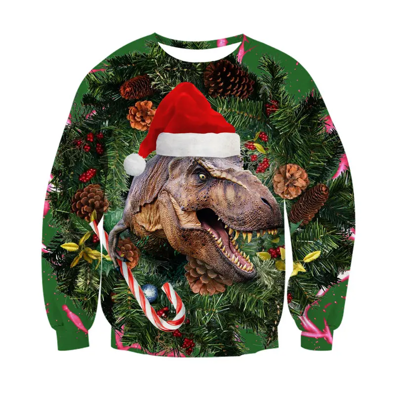 AA10099 Alisister модная Толстовка Santasaurus/cat Pizza/Carlton с принтом веселого Рождества, Женская/мужская Толстовка Harajuku с 3d принтом - Цвет: AA10099