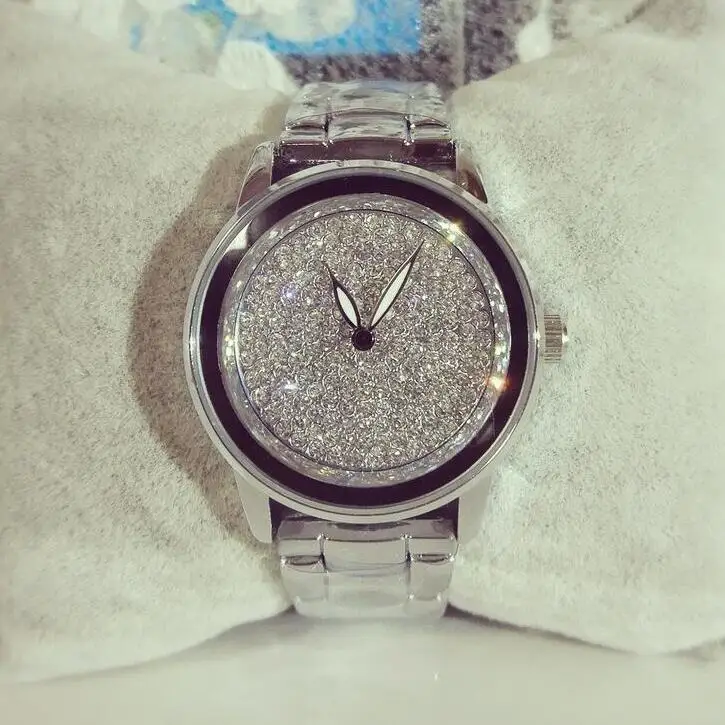 Элегантные женские часы со стразами моды стали винтажные dresswatch кварцевые