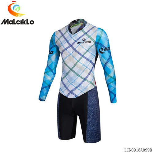 Malciklo триатлон костюм Высокое качество Велоспорт Skinsuit Maillot Ropa Ciclismo мужская Велоспорт Джерси Pro велосипедная одежда тонкая подкладка - Цвет: A099B