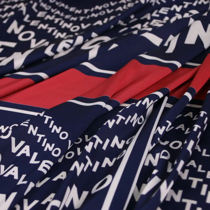 Весенне-Летняя шелковая атласная рубашка и брюки с принтом английского алфавита