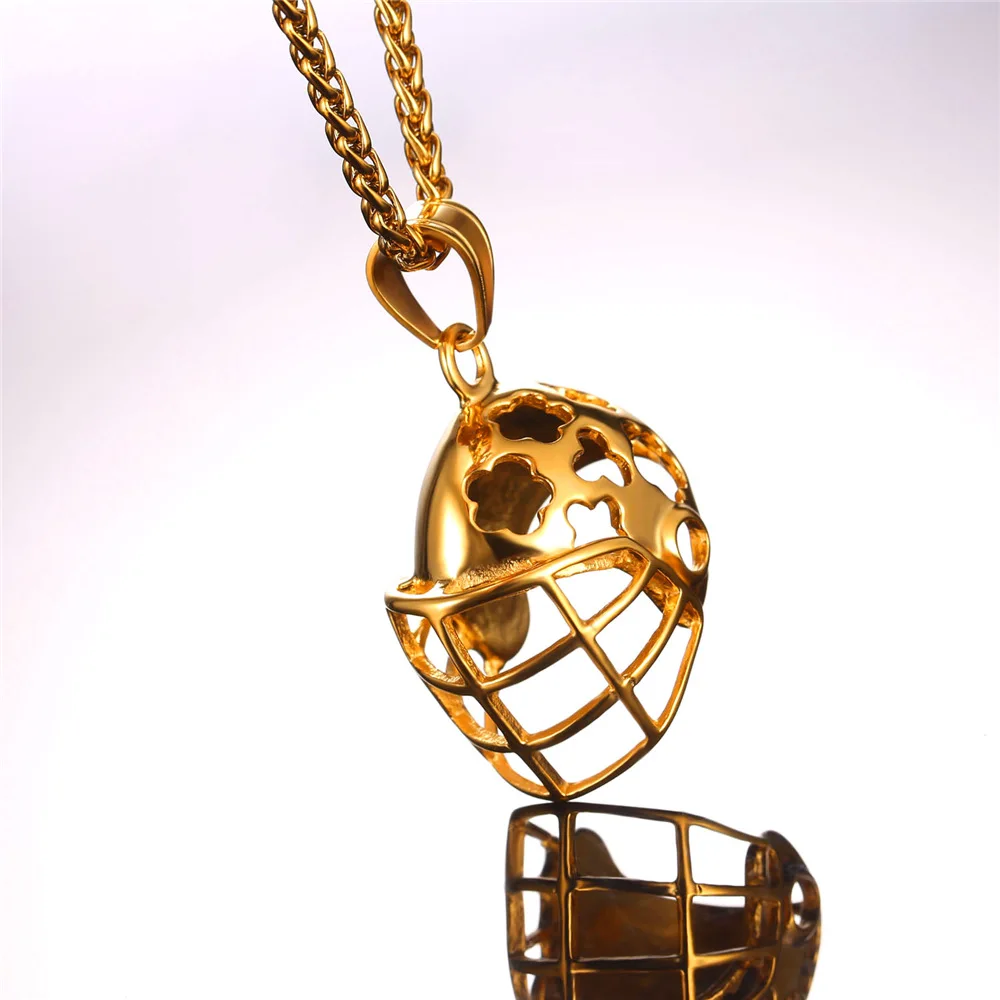 Ожерелье с подвеской золотого/черного/из нержавеющей стали для мужчин/женщин