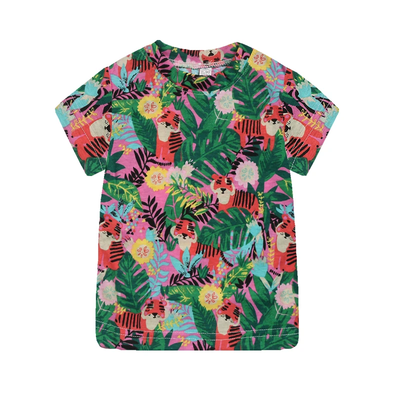 Детская футболка для детей от 2 до 7 лет девочек и мальчиков одежда малышей летний