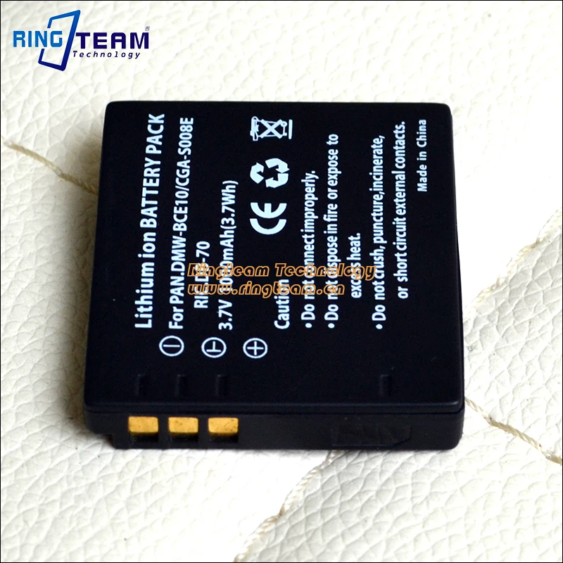 2 шт./лот батарея DMW BCE10 CGA S008 VW VBJ10 для камер Panasonic аккумулятор камера SDR S7 S9 S10 S15 S25 S26