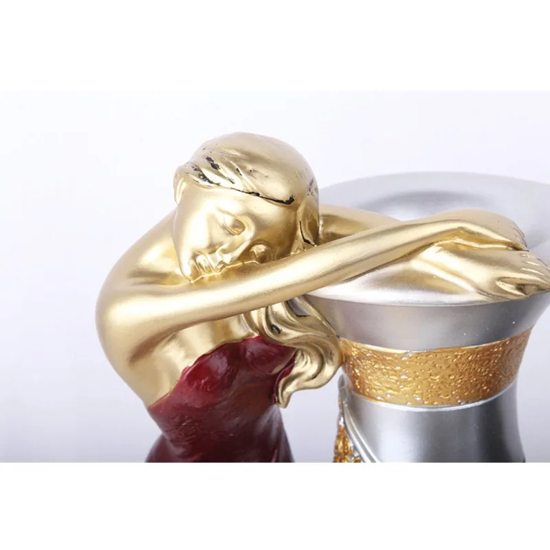Europe Modern Beauty Wine Rack Ornaments Cabinet Decoration RESIN Creative High-gride Holder Home Gifts M27 | Дом и сад