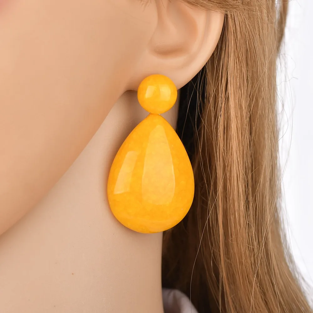 MissCyCy 7 видов цветов богемные серьги-гвоздики в форме капли из смолы для женщин
