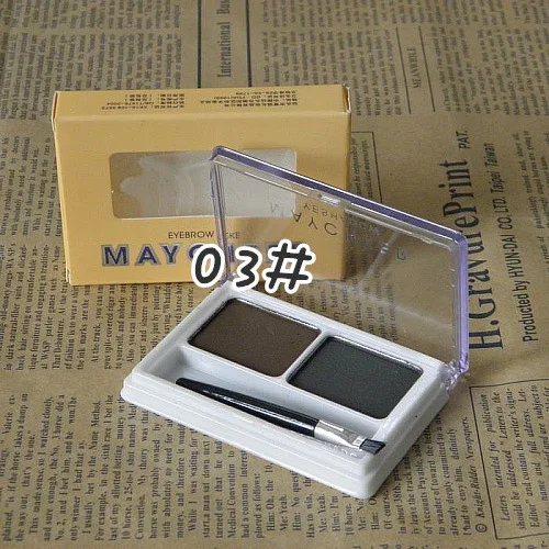 1pcs color 3 1 шт. MAYCHEER двухцветная пудра для бровей натуральный стерео Водонепроницаемый Пот стойкий не снимает макияж 4 г - Цвет: 1pcs color 3