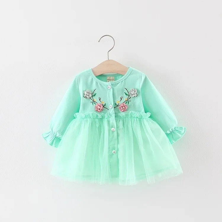 Autumn Fall new children's clothing embroidered China Style Dresses infant child dress Newborn baby long sleeve casual Cardigan | Детская