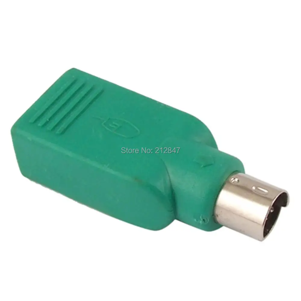 Мини 6 Pin DIN PS_2 к USB порту мыши адаптер соединитель зеленый|ps 2|ps to usbps usb |